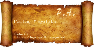 Pallag Angelika névjegykártya
